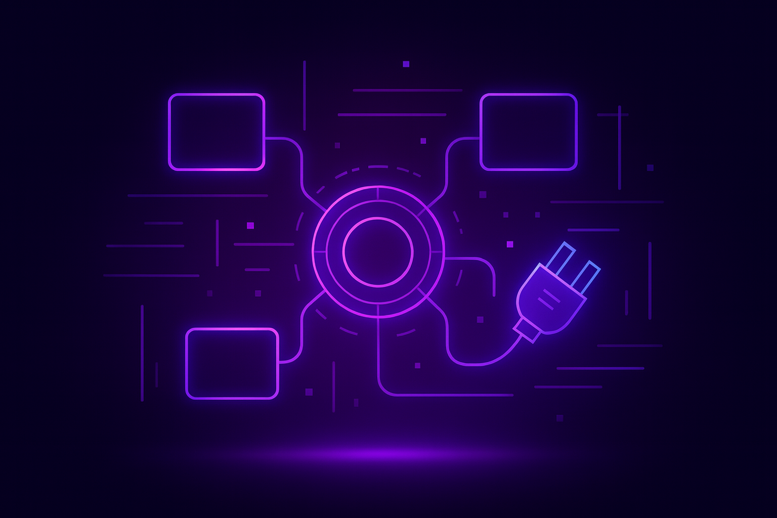 Custom integrations hub with connected apps