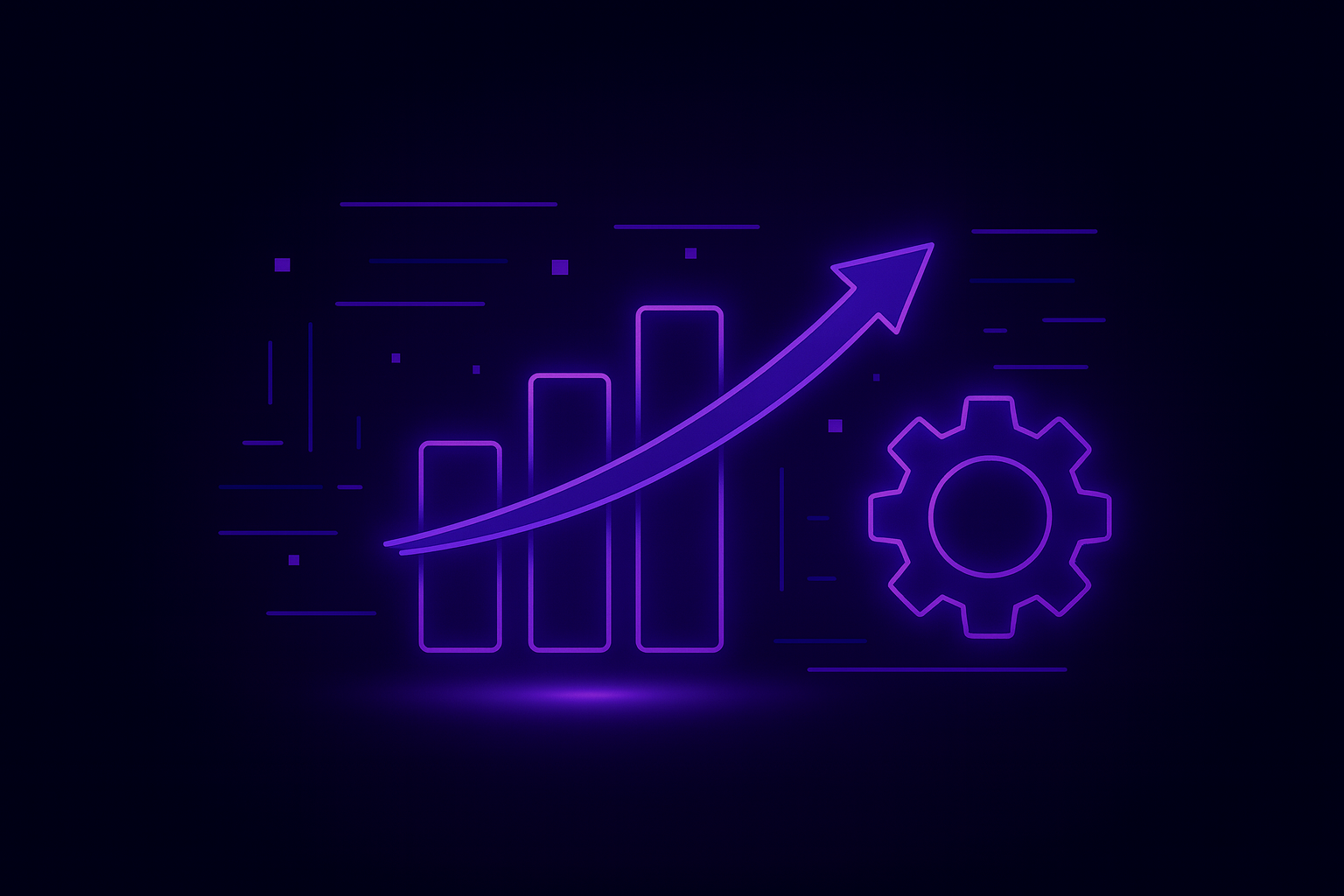 Ongoing growth support HUD with gear and trajectory